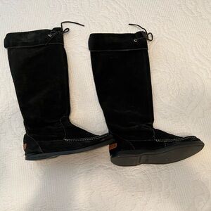 Suede tall sperry moccasin boots cute comfortable